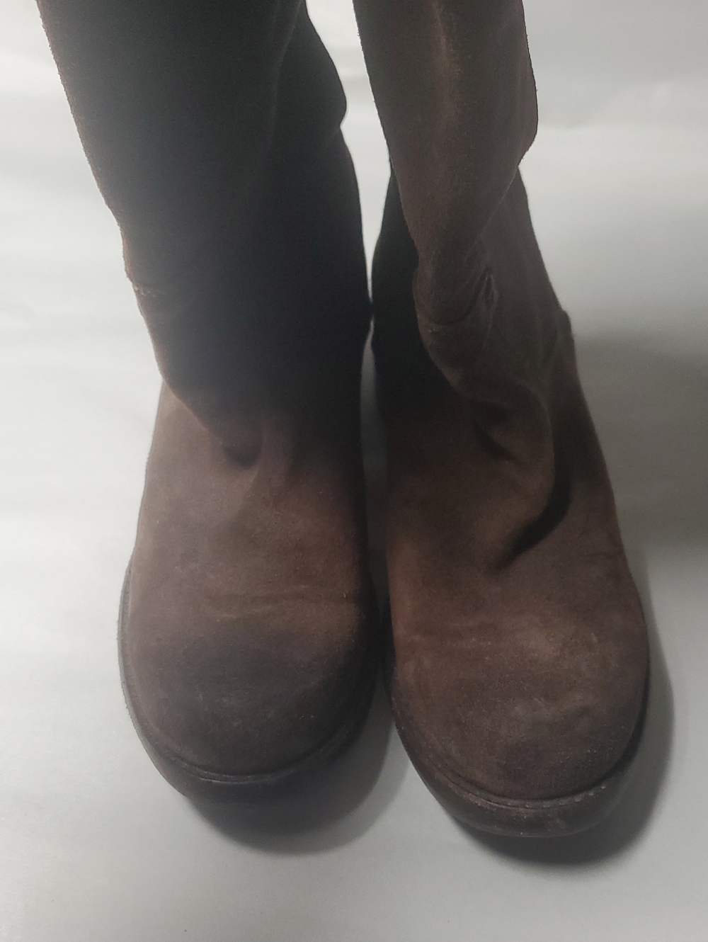 Frye Elena Pull-on Tall Brown Suede Women's Boots Size 7 Style 76556 Equestrian - Picture 15 of 16